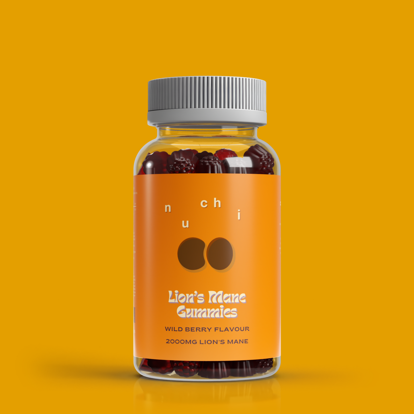 nuchi Lion's Mane Gummies - Vegan, Wild Berry Flavour