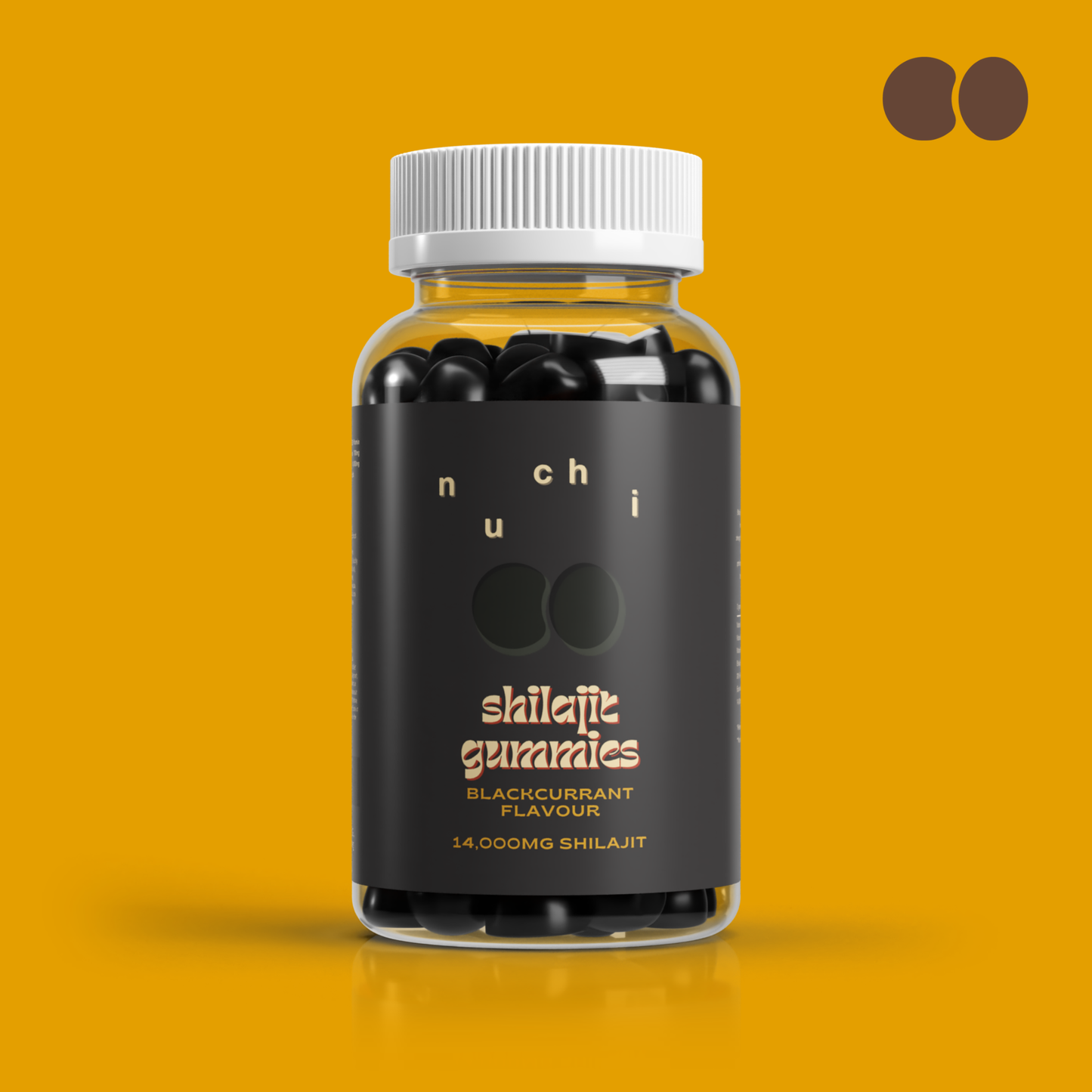 nuchi 14,000mg Shilajit Gummies - Vegan, High Dose, Blackcurrant Flavour
