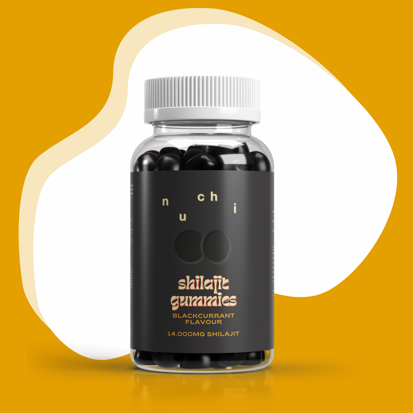 nuchi 14,000mg Shilajit Gummies - Vegan, High Dose, Blackcurrant Flavour