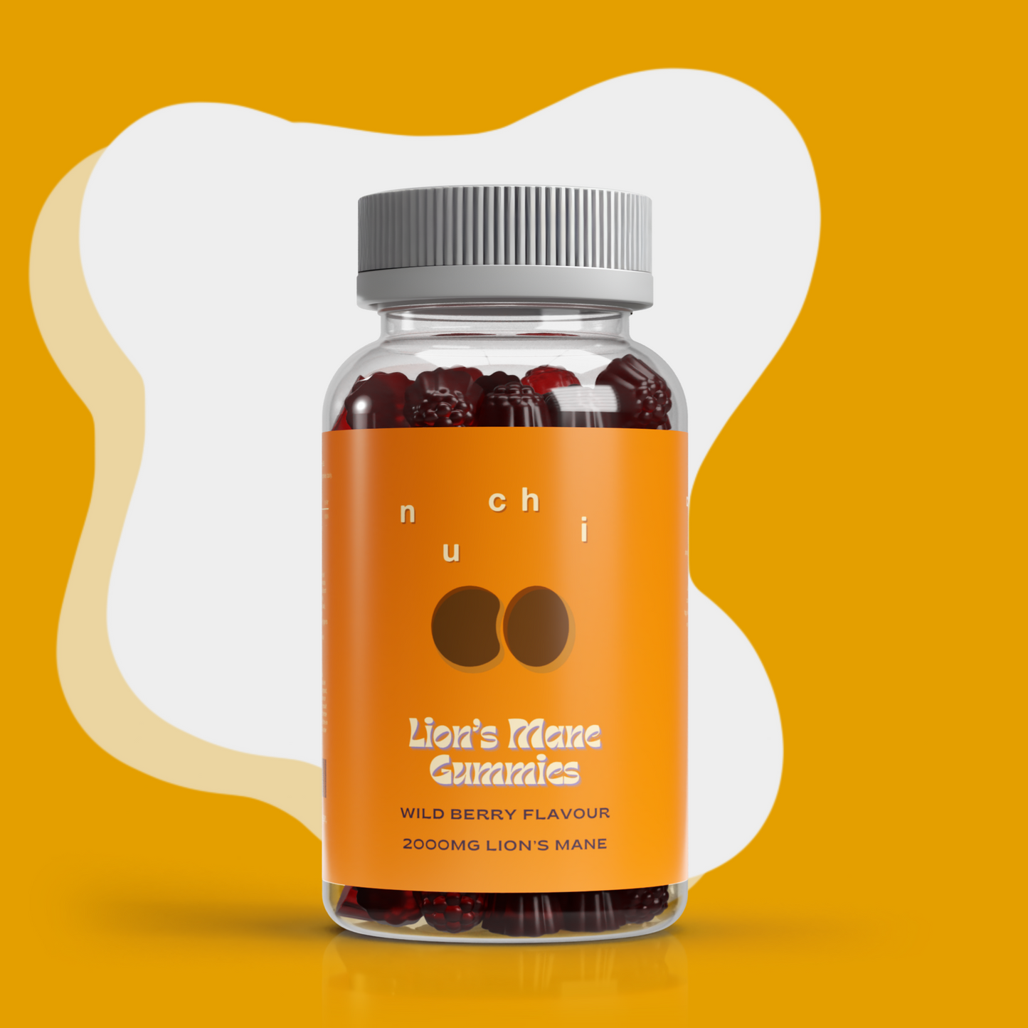 nuchi Lion's Mane Gummies - Vegan, Wild Berry Flavour
